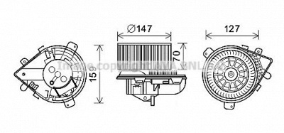 AVA QUALITY COOLING pe8395 -  Электродвигатель, вентиляция салона